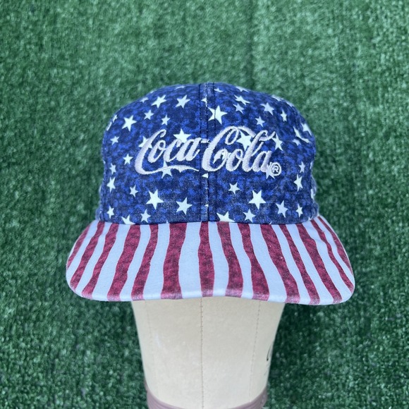 Coca-Cola Other - Vintage Coca-Cola Company American Flag AOP Snapback Hat Cap Patriotic USA 90s